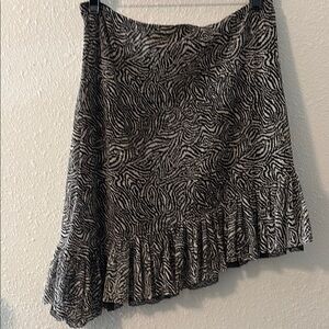 Zebra Print vintage betsey johnson asymmetrical skirt